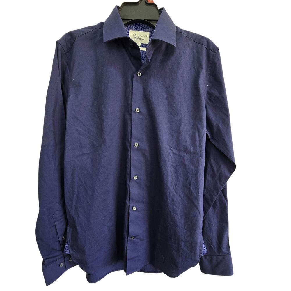 Ted Baker Endurance Slim Fit Mens Dress Shirt Button Up Collared size Medium